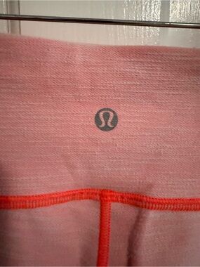 lululemon athletica Pink Leggings with Coral Stitching